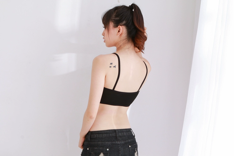 Phối cảnh gợi cảm bên trong ống dưới cùng Chất liệu cotton vest vest vest tinh khiết với miếng đệm ngực không có vòng thép bọc ngực
