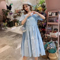 Pregnant women summer clothes 2020 hot mom fashion large size loose cotton pregnant women dress trendy mom maternity clothes summer skirt