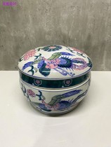 Modern Cultural Revolution old porcelain Chaozhou old porcelain collection tea set teapot tea tray tea rice can tea can storage tank