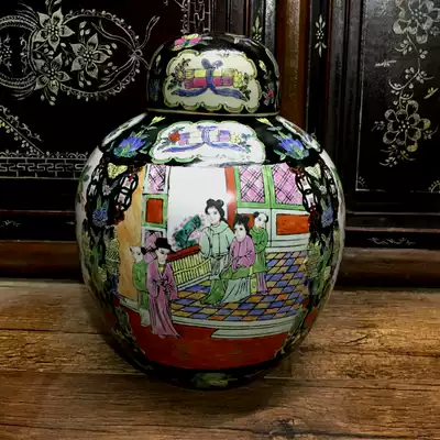 Daxing collection Chaozhou old Fengxi inventory old factory goods dragon kiln old porcelain in the 1980s Guangcai Dabao Zhu altar