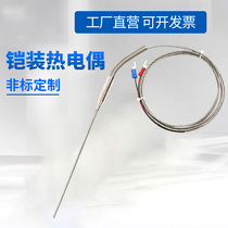 Thermocouple K type electric hot couple WRNK-191 sheathed temperature sensor bendable probe pt100 E J T