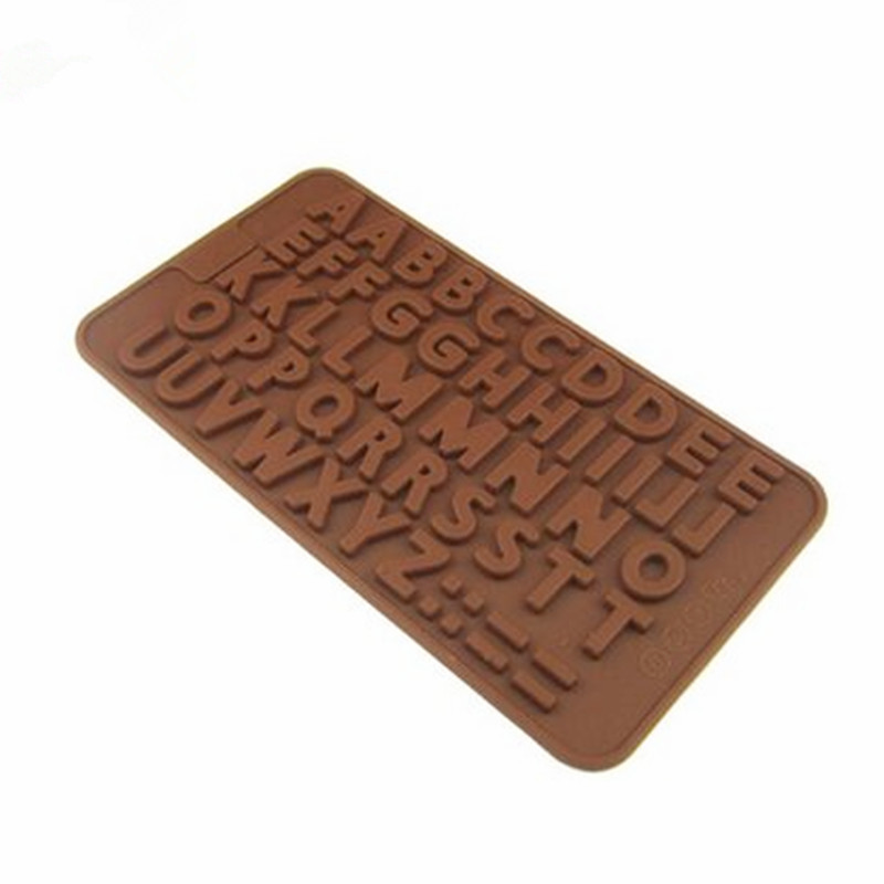 Trang trí sô cô la 48 chữ số lá chúc mừng sinh nhật silicone khuôn fondant dụng cụ làm bánh - Tự làm khuôn nướng khuon banh bao