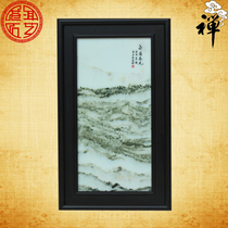 Natural marble painting Yunling Spring landscape painting hanging screen home office decorative screen special offer