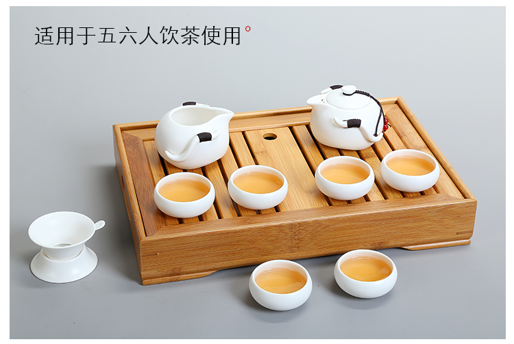 Khay trà gốm Nhật Bản hộ gia đình khay tre Kung Fu trà đặt vòng đơn giản rắn gỗ bong bóng khô bàn trà nhỏ