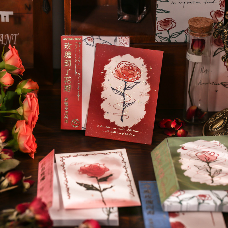 Rose Universe romantic epic romantic epic is sticky and can be ripped conveniently paste fresh artistic hand - hand books decorated material paper