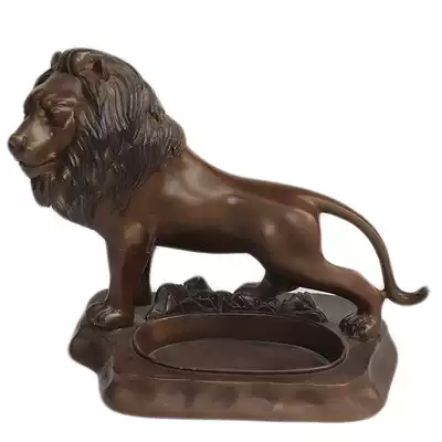 Pure copper Seiko Lion Office Living Room Ornaments, ashtrays, home decoration, metal craft, gifts, ornaments