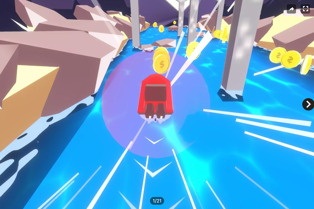 Unity Boat Ride Endless Game 1.2 URP水上小船快艇无限跑酷源码-成都宝兰