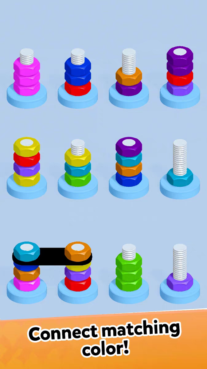 图片[2]-Unity 螺丝排序 Nut And Bolt Sort 精品游戏源码 益智排序解压-成都宝兰