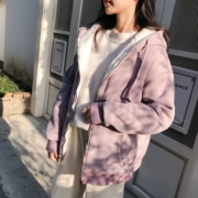 11.10 Chenzi CICY20 Phiên bản Hàn Quốc của áo khoác ngắn nữ ấm áp len len cashmere cộng với áo len nhung dày có khóa kéo