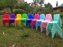 Kindergarten chair thickened plastic childrens backrest chair New material table and chair Child stool Household student small bench