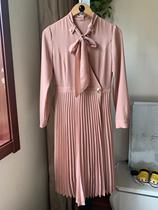  Spot S 19 autumn elegant lace-up organ pleated dress SFOW949060 OW949060