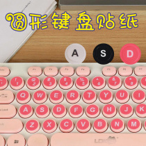 Round transparent keyboard sticker keyboard tabletop computer notebook English warehouse jie annotated Korean Russian