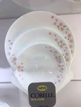 Hong Kong imported Corning glass tableware Cherry Blossom series 6-piece dinner plate series 8-piece counter New