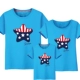 Cha mẹ-con 2018 mới áo thun cotton ngắn tay gia đình ba gia đình nhà mùa hè áo thun thủy triều mã lớn mẹ và con gái
