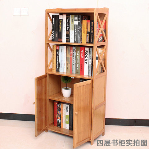 Bamboo tủ sách tủ sách với cửa tủ sách kệ tủ sách với ngăn kéo tủ khóa học linh hoạt vào lò vi sóng giá lò - Buồng tủ nhựa 3 ngăn