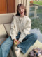 白色工装薄外套女春秋2025新款韩系休闲独特漂亮立领短款正肩夹克