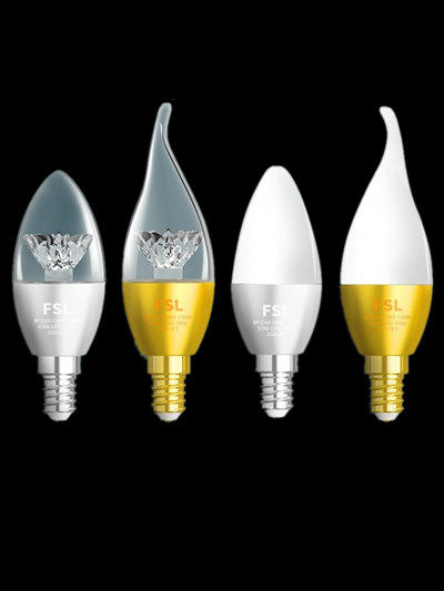 FSL Foshan Lighting LED C37C38 Pull Tail Bubble Sharp Bubble E14 Small Screw Mouth Candle Bulb Chandelier Wall Lamp Energy Saving