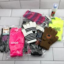 Special price full 5 Double autumn and winter gapped silicone rubber anti-slip riding knitted glove lovers warm gloves