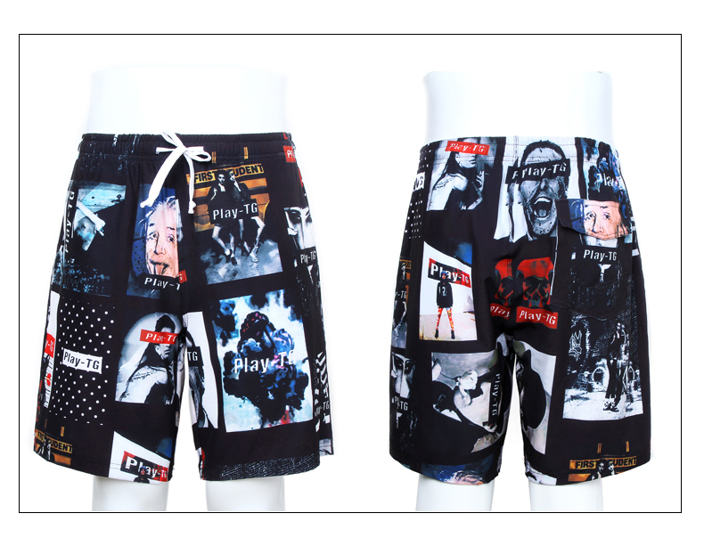 Nhanh chóng làm khô quần đi biển lỏng nam kích thước lớn kỳ nghỉ bên bờ biển quần boxer năm điểm quần short mùa hè hoa bãi biển - Quần bãi biển quần đi biển tập the	