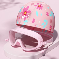 Сакура розовая + очки для плавания в большой оправе [широкоугольный вид] в стиле сумки