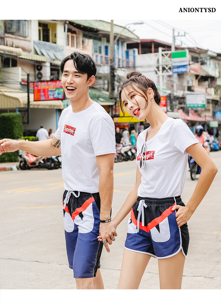 Nhanh chóng làm khô quần đi biển lỏng nam kỳ nghỉ bên bờ biển năm điểm phẳng góc suối nước nóng tắm quần short xu hướng quần short quỷ - Quần bãi biển 	quần đi biển tập thể