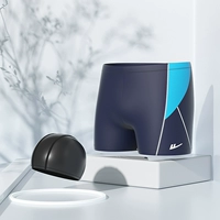 Красивые голубые полосы+плавательная шляпа