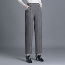 2021 New Fashion Mom Pants Spring and Autumn Single Pants Deep High Waist Straight Pants Middle and Elderly Women Pants