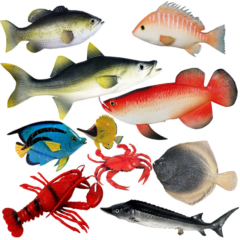 Simulation Plastic Fish Model Fake Fish Red Carp Freshwater Fish Fish Carp Lobster Crab Model Props Fish Toy