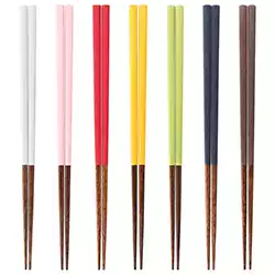 Spot Japanese imported sunlife household pointed chopsticks wooden chopsticks Four Seasons color