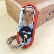 Omeida business couple metal waist hanging car key chain personality simple stainless steel lock key ring pendant