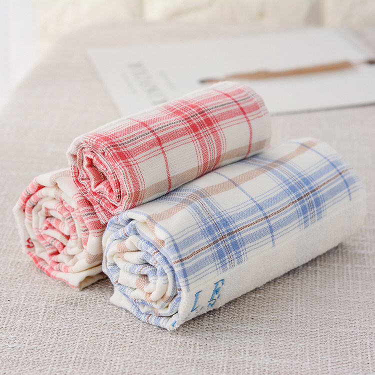 Super soft double towel One terry one gauze plaid cotton women's towel