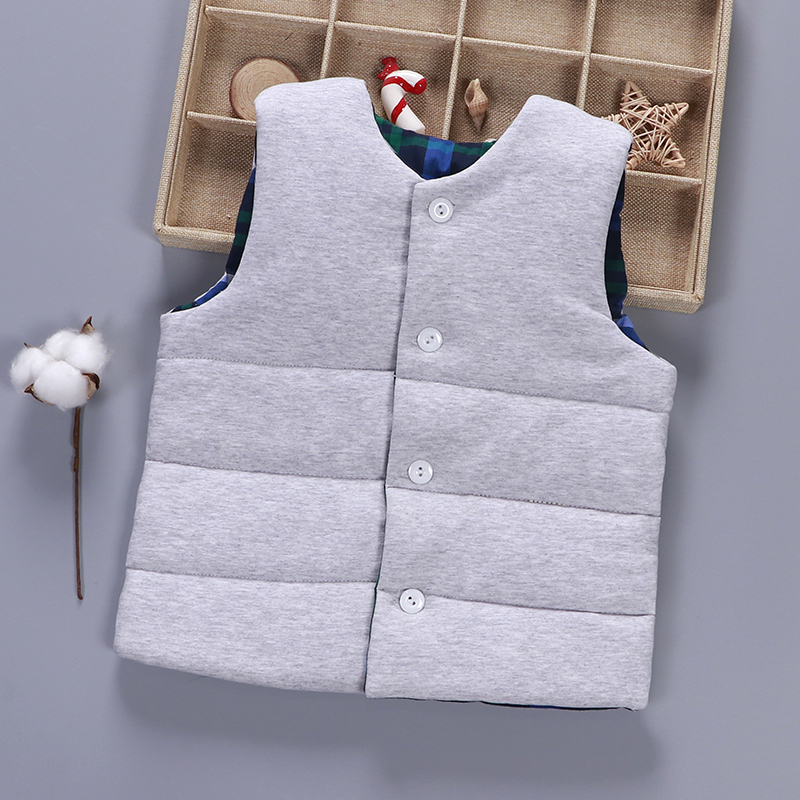 Áo mới cho bé cotton dày vest bé áo khoác gile cho bé gái