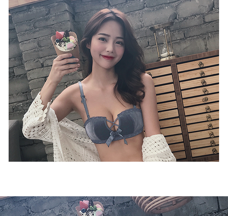 [Nhà thiết kế] Da lộn nữ nhỏ ngực dày đồ lót thu thập mà không có vành trên các loại điều chỉnh áo ngực gợi cảm đồ nữ đẹp