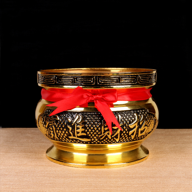 Alloy incense stove copper-plated incense stove Home Buddha Hall Pendulum Pieces for the Buddha Incense Stove Guan Public Finance Gods of the Incense Burner