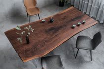 H677 North American black walnuts full board modern minimalist table tea table desk 216 * 105 * 99 * 103 * 6 5