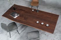 H729 North American black walnuts double parquet modern minimalist light lavish tea table table office 230 * 99 * 102 * 98 * 4