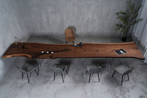 H419 North American black walnuts full board modern minimalist desk Long Table Atmospheric Hotel 496 * 94 * 90 * 107 * 6