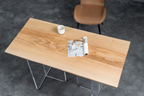 H121 white wax wood whole plate Natural side table minimalist solid wood desk log 125 61 61 60 59 59 * 6 5