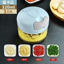 Household garlic artifact Small manual vegetable cutter Kitchen hand-pulled garlic cutting Garlic stirring meat grinder Mini minced garlic