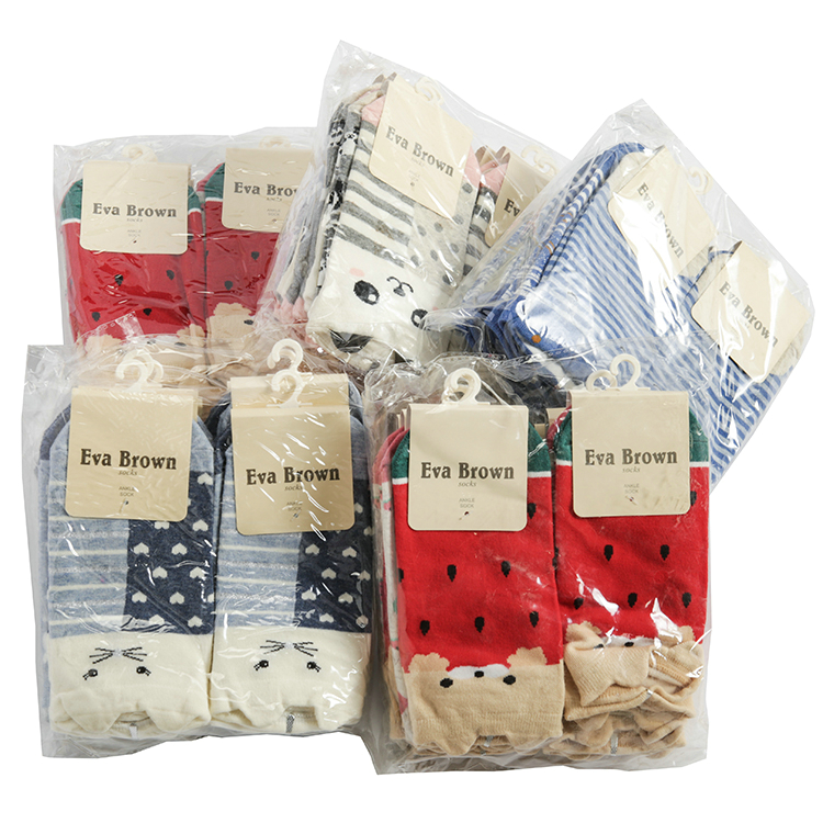 Nana's Japanese cartoon boat stockings shallow mouth stealth socks 2 pairs