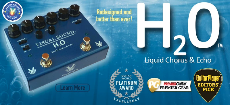 [Visual Sound H2O V3] Chorus Echo Delay Hiệu ứng hai trong một [Nhạc cụ sắc nét] - Phụ kiện nhạc cụ