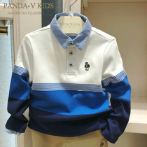 Teenie Weenie bear childrens clothing 2021 spring and autumn new boys cotton long-sleeved T-shirt big boy POLO shirt