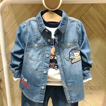 TW小熊男童牛仔衬衫外套21春夏新款中大童全棉韩版洋气潮柔软薄款