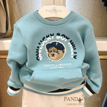 Teenie Weenie boys clothing tail single childrens sweater thickened 21 autumn and winter models medium and small childrens foreign style cotton
