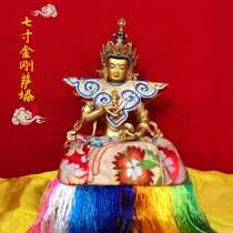 Tibet pure brass seven-inch 23cm Vajra Buddha statue new hand-painted gold face special recommendation