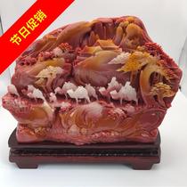 New Shoushan stone ornaments Silk Road ornamental stone transfer fortune home furnishings business gifts