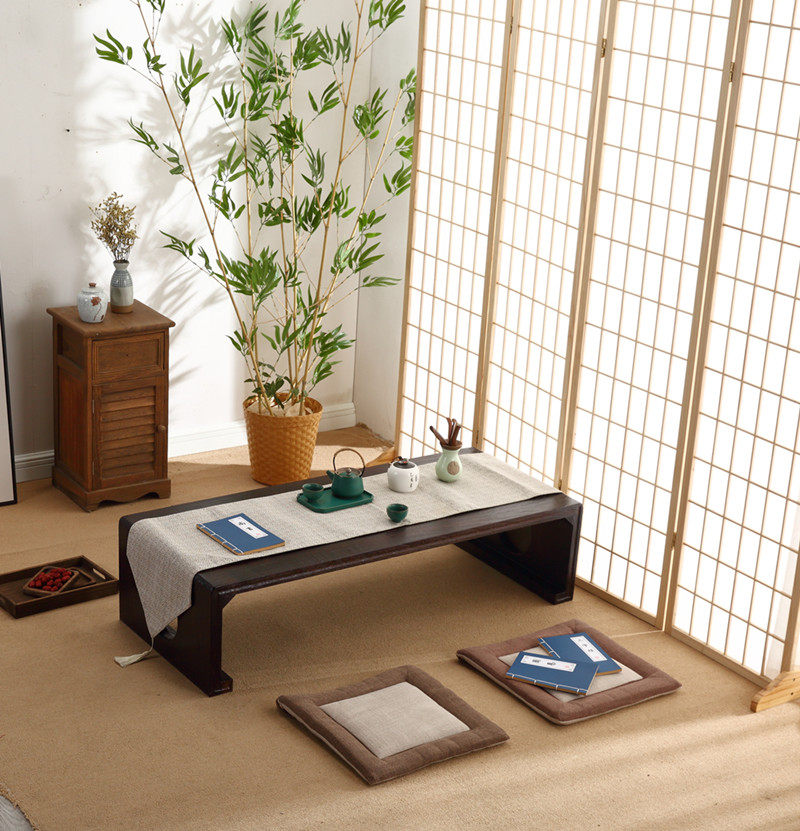 Burnt paulownia low table small coffee table tatami table low table kang table tea table Japanese small floor table low foot table