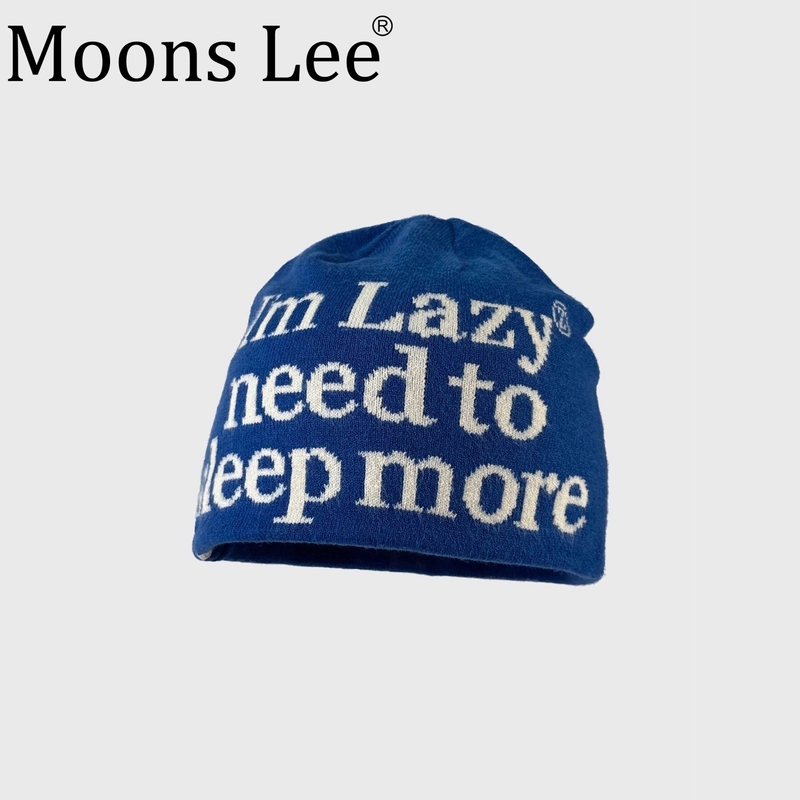 Moons Lee Japanese Designer Collaboration Jacquard Knit Hat for Men and Women, Autumn and Winter Wool Hat, Cold Weather Hat
