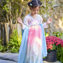 Clearance Spring Childrens improved Hanfu female baby color skirt fairy dress Chinese style birthday dress