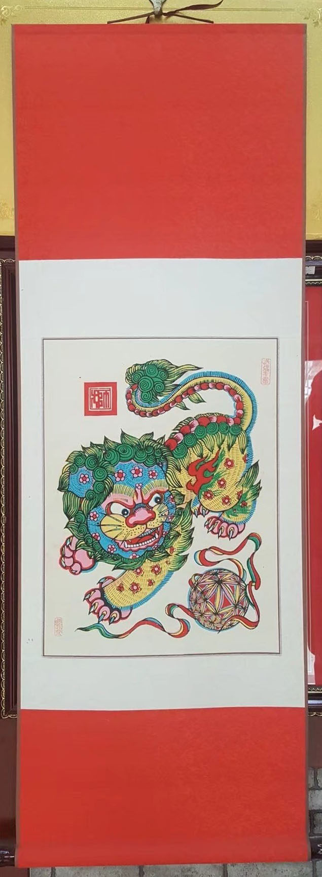 C Vuqiang wood version year painting 